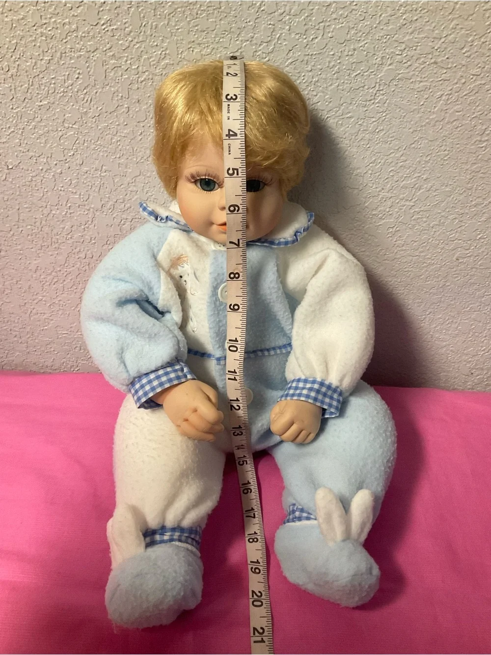 Vintage Heritage Mint Ltd. Porcelain And Cloth Girl Baby Doll 2000